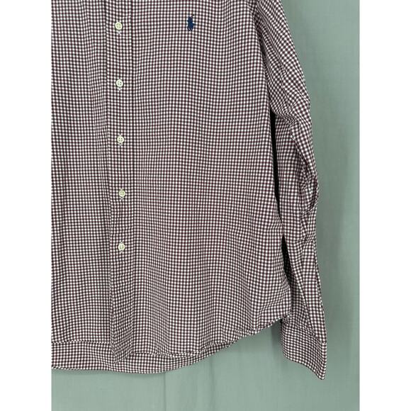 Vintage Ralph Lauren Shirt Mens XL Red Check Plaid Button Down Pony Cotton - Picture 6 of 9